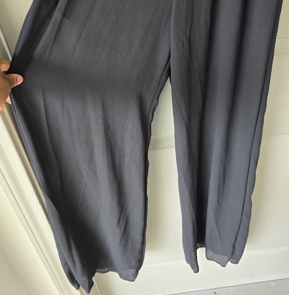 Iris Los Angeles Sheer Jumpsuit Sz M  Women Sleeveless Button Up Collar See Thru - Picture 6 of 16